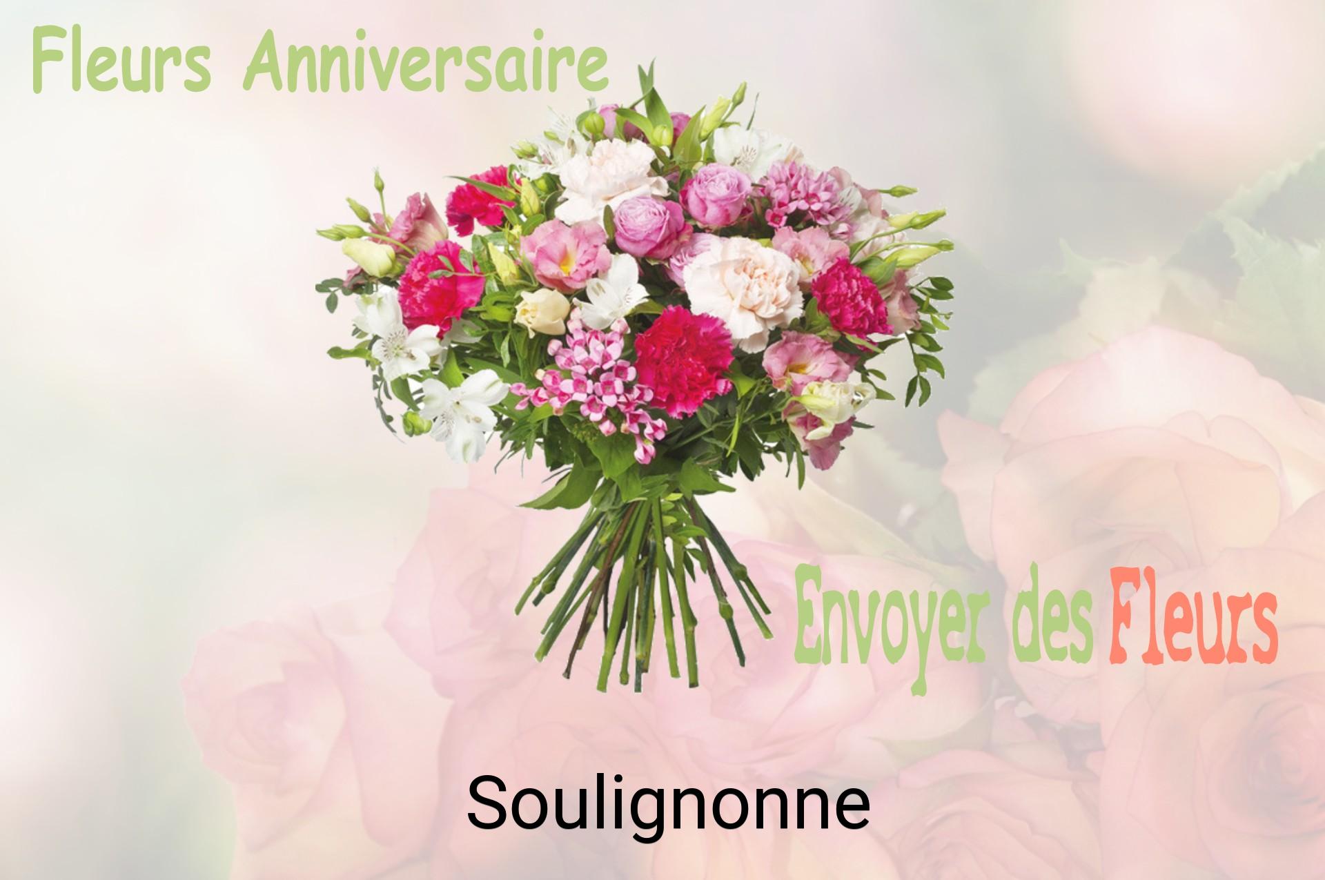 Bouquet de fleurs d’anniversaire livré à Soulignonne